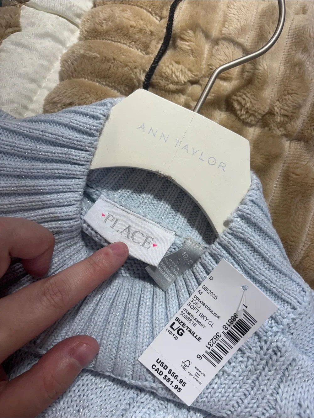 Children’s place 10/12 sweater NWT